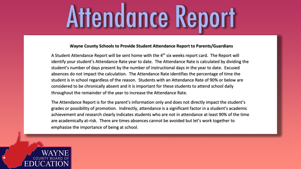Wayne County Schools Attendance Report Card