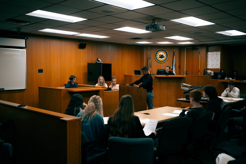 Wayne County students participated in a mock trial Monday